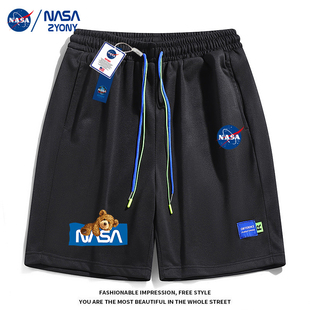 NASA联名夏季宽松短裤子男女款ins潮牌学生休闲运动五分裤D25