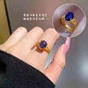 韩版感温戒指女ins爱心情侣戒指可变色时尚高级感食指戒开口戒指