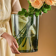 水培醒花桶透明塑料长方形水培花瓶，大口径收纳桶插花水养客厅摆件