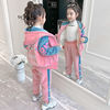 女童金丝绒套装加绒加厚儿童，冬季时髦洋气保暖中大童运动服两件套