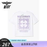 boylondon潮牌短袖男女童装，烫金循环老鹰，休闲针织t恤k01013
