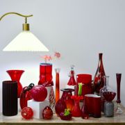 现代简约玻璃花瓶桌面摆件红色系，玻璃花瓶家居，工艺品彩色玻璃花器