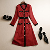 红色礼服裙高级质感连衣裙，时尚兔年本命年衣服，高端法式赫本小红裙