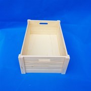 特大号实木箱家用木质收纳箱玩具杂物整理箱长方V形储物箱木箱子