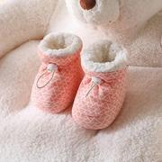 婴儿棉鞋软底，加绒新生儿护脚套保暖冬季宝宝，防掉0-3-12月小鞋子
