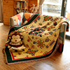 美式乡村棉麻线毯防滑沙发巾套全盖圣诞图案桌布，地毯客厅盖布双面