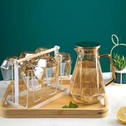 北欧晶钻玻璃水具套装轻奢耐热冷水壶杯子创意家用凉水壶果汁壶
