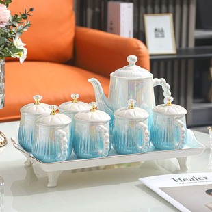 茶具套装家用客厅整套陶瓷，茶壶水壶轻奢高档结婚欧式茶杯杯子礼盒