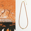 游思集『喜鹤』天然橙色石榴石项链，女新中式国风和田玉串珠锁骨链