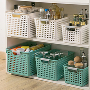 桌面塑料杂物收纳筐多功能橱柜抽屉置物篮家用厨房台面调料收纳盒