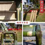 滕条坐椅竹椅子靠背椅家用老式竹子椅子手工编织藤椅阳台竹凳子