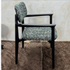 极简扶手书桌椅实木布艺餐椅意式家用现代简约棉麻椅子设计师北欧