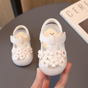 2023夏季女宝宝凉鞋软底学步鞋女童公主，鞋0-1岁小女孩婴儿鞋