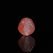 冰飘南红隔珠冰种南红珠子散珠大凉山南红12mm雕刻弥勒佛头珠