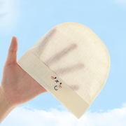 婴儿帽子夏季薄款初生宝宝帽子单层胎帽0新生儿3无骨透气护卤门帽
