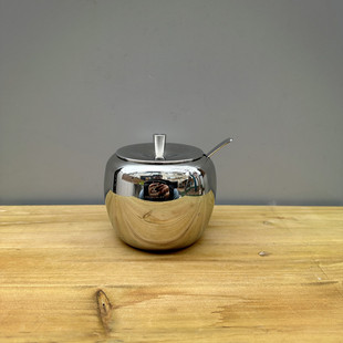 苹果造型！304不锈钢调味罐家用欧式佐料厨房用品盒调料罐子调味