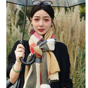 是小米吖大牌挂球版2023秋冬季保暖韩版长款，加厚围巾时尚