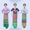 傣族女装长袖手工织布单衣棉织布裙，西双版纳日常生活装春秋款筒裙