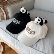 熊猫棒球帽儿童帽子遮阳帽宝宝鸭舌帽男宝春夏男童女童防晒帽