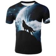 3d数码印花男t恤3d digital printing men's round neck t-shirt