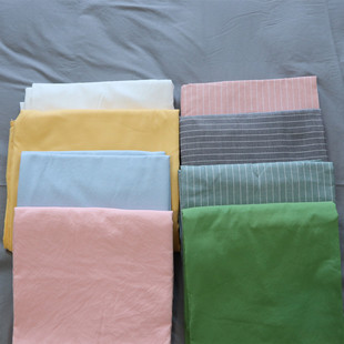 单品床单床笠床裙水洗棉纯色双人床单件 简约素色格子床罩单