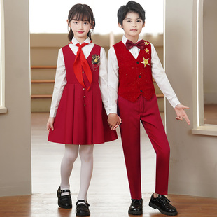 六一儿童合唱服演出服中小学生，表演服装男女童红歌朗诵合唱团班服