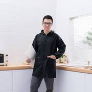 韩版家务防脏罩衣大人工作服围裙冬男士家用厨房防水防油长袖外套