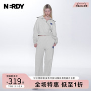 nerdy2023早秋短款女士卫衣裤子，两件套套装潮酷休闲运动套装