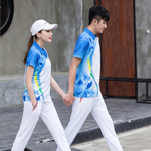 情侣短袖运动套装男女，夏季2023李宁贵宾学生校服健身跑步运动