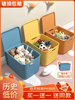 宜家乐杂物收纳箱带盖衣柜衣服衣物整理盒塑料桌面零食玩具储