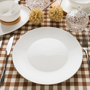 隆达骨瓷餐具纯白吐骨碟高级陶瓷炒菜盘子，高级感精致漂亮的盘子