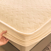a类牛奶绒床笠单件加厚珊瑚法兰绒席梦思床垫保护罩套固定床罩0.9