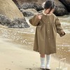 韩系风衣外套女童2024春季高级感气质穿搭儿童中长款花边外套