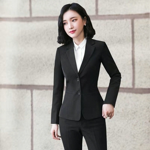 春秋职业装女装正装马甲女士，西装套装女四件套，大码面试工作服