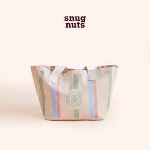 snugnuts2022经典徽标纯棉帆布袋沙滩运动旅行挎包手提包