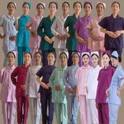 护士孕妇服套装护士孕妇裤夏装短袖冬装长袖白蓝粉色紫色藏蓝墨绿