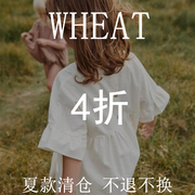 Wheat春夏款婴儿宝宝男女小童短袖连衣裙儿童打底长裤上衣裙子4Z