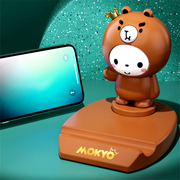 可爱卡通办公室桌面手机支架创意小猪熊猫兔子床头桌上懒人支撑架