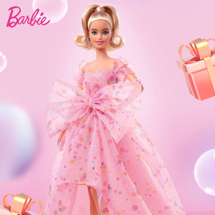 芭比娃娃生日祝福收藏款角色扮演女孩过家家公主玩具生日新年礼物