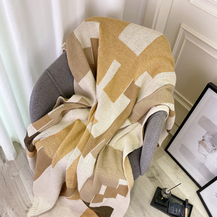 沙发毯盖毯办公室午睡毯毛巾被薄款针织毯午休毯客厅毛毯单人毯子