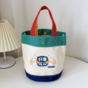 凯旋者手提袋饭盒帆布袋加厚手拎女包小包水桶手提包定制印刷logo