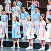 儿童合唱服演出服女童，舞蹈大合唱团中小学生，爱国朗诵表演服装