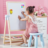 儿童画板家用小黑板，无尘支架式可擦写字教学双面白板宝宝画架磁性