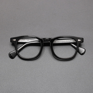 日本眼镜 504手工板材眼镜框架男女大脸复古文艺方形配近视有度数