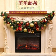 圣诞藤条商场圣诞节主题装饰酒店场景布置用品圣诞树挂件氛围花环