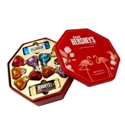 hershey‘s好时之吻巧克力10粒+6排块火烈鸟铁盒礼盒装成品喜糖