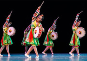 六一儿童小荷风采《喜悦》男女舞蹈舞台服，朝鲜族杖鼓表演出民族服