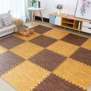 木纹地垫仿木纹地板垫60×60eva泡沫拼接客厅拼图儿童爬行垫加厚