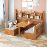 厂销沙发床多功能家用可折叠客厅双人坐卧两用带书桌储物柜实木品