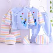 婴儿衣服纯棉初生套装，新生儿秋冬男百天0-3个月女宝宝，用品包7件套